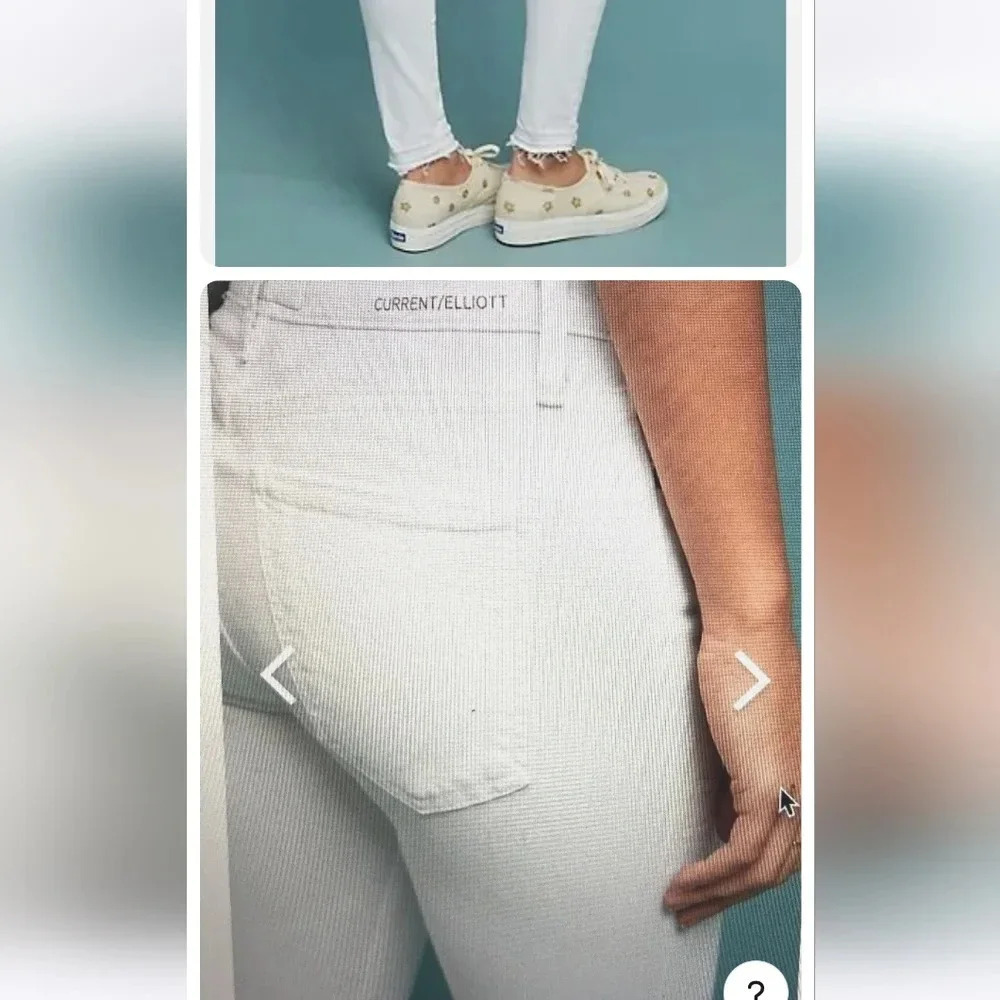 ANTHROPOLOGIE Current/Elliott The High Waist Stiletto Jean in Sugar. Size… - Picture 4 of 13